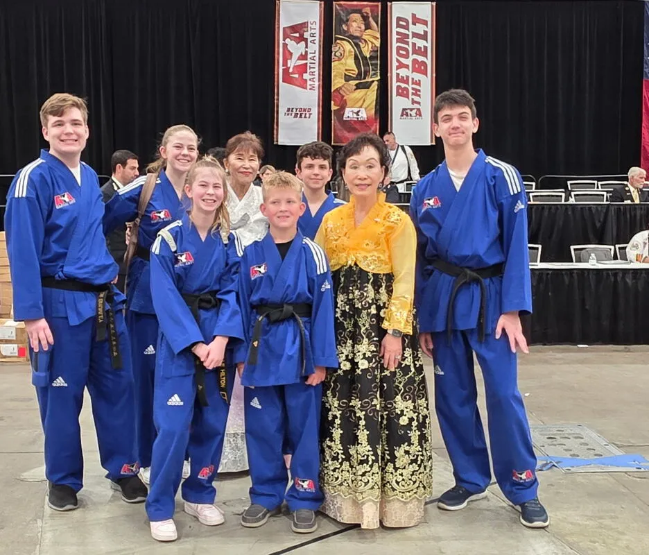 Students lined up at a tournament